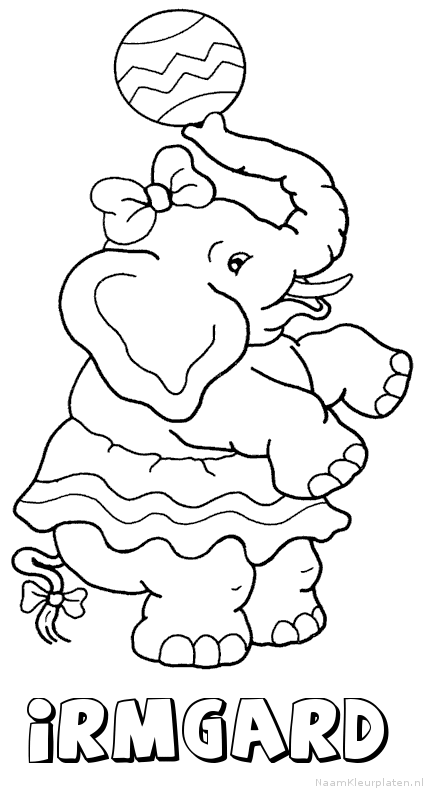 Irmgard olifant kleurplaat