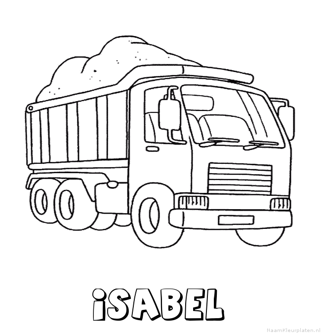 Isabel vrachtwagen kleurplaat