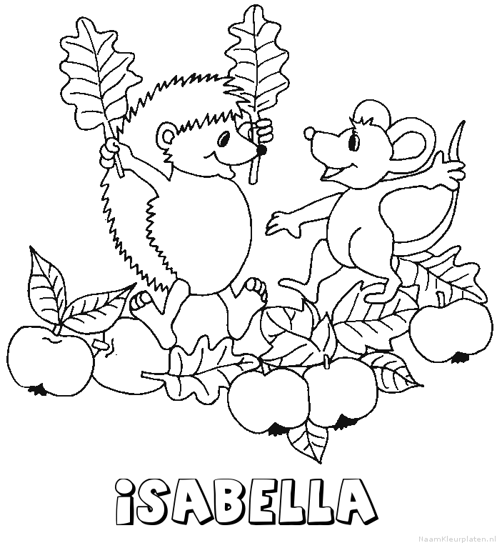 Isabella egel kleurplaat