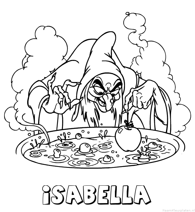 Isabella heks kleurplaat