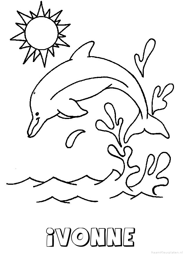 Ivonne dolfijn kleurplaat
