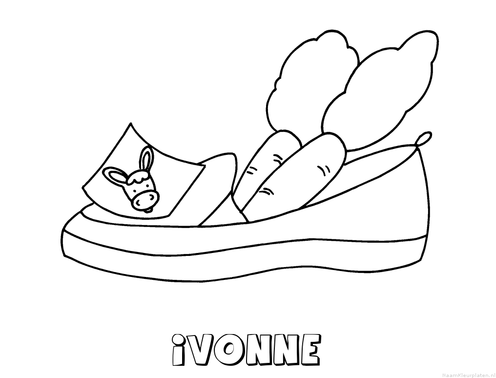 Ivonne schoen zetten kleurplaat
