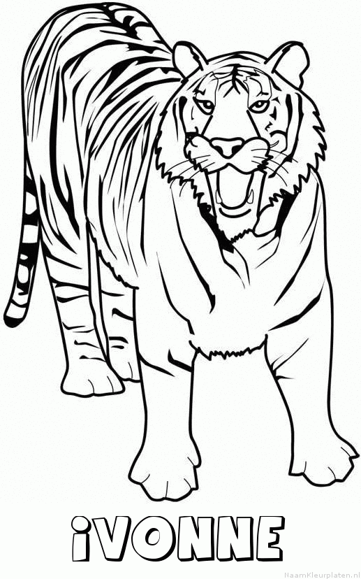 Ivonne tijger 2 kleurplaat