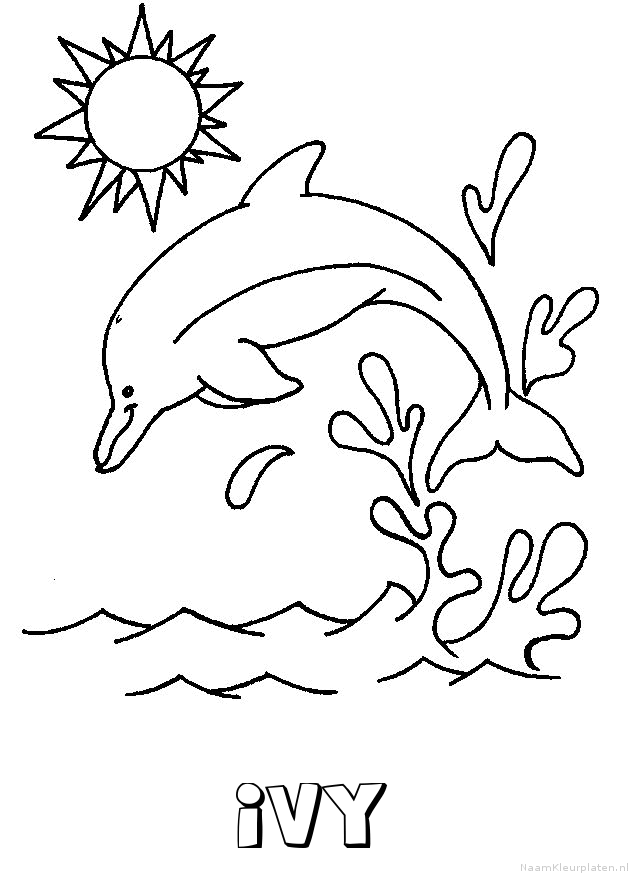 Ivy dolfijn kleurplaat