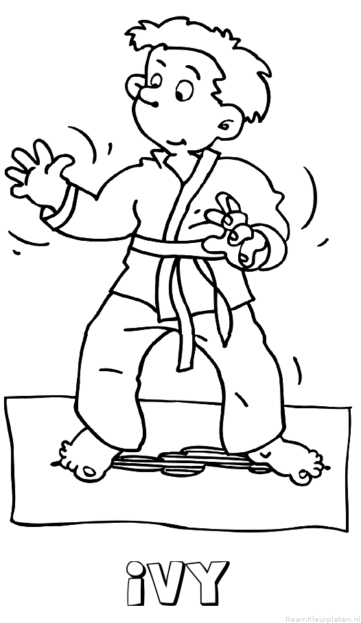 Ivy judo kleurplaat