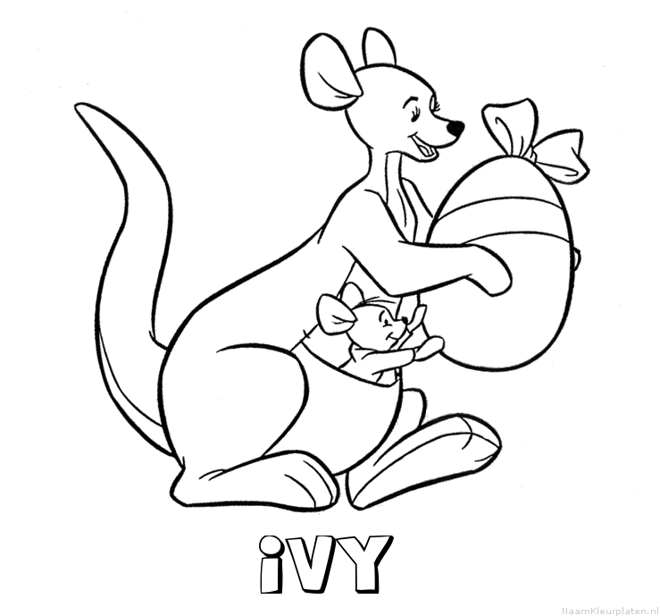 Ivy kangoeroe kleurplaat