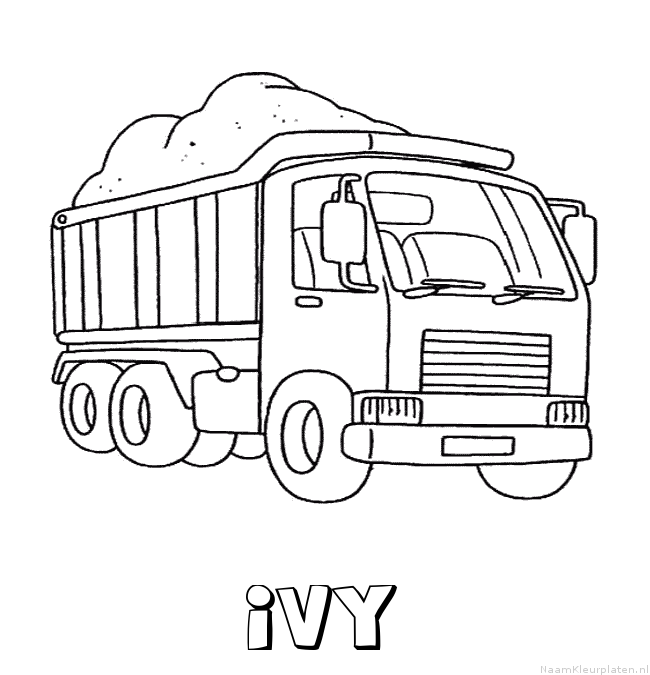Ivy vrachtwagen kleurplaat