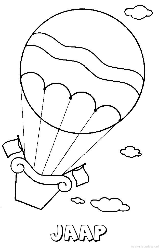 Jaap luchtballon kleurplaat