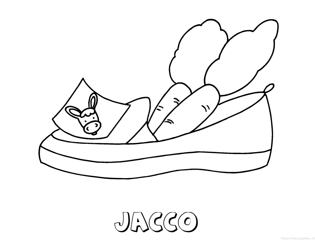 Jacco schoen zetten kleurplaat