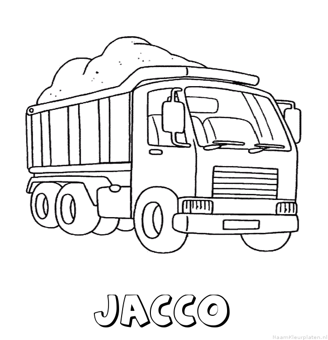 Jacco vrachtwagen kleurplaat