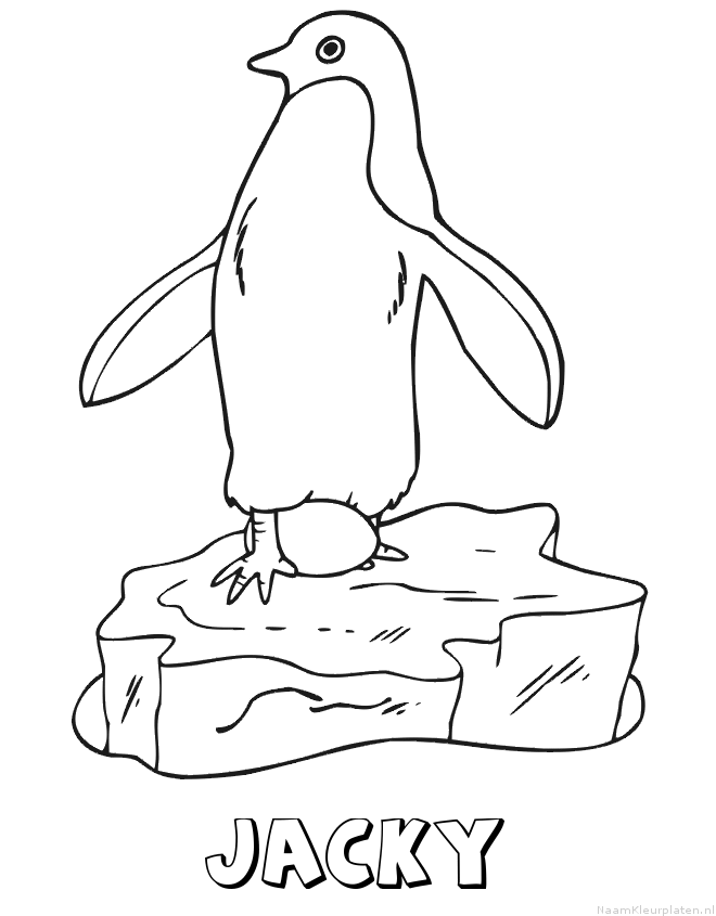 Jacky pinguin kleurplaat