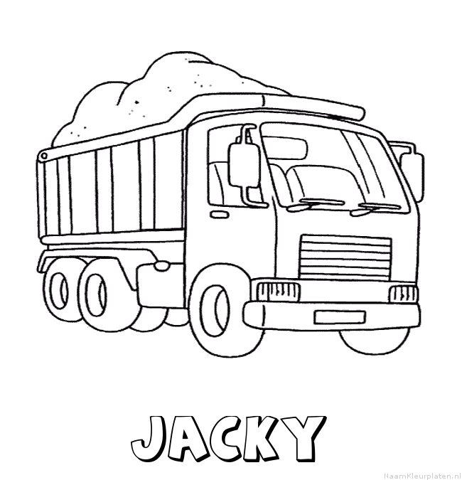 Jacky vrachtwagen kleurplaat