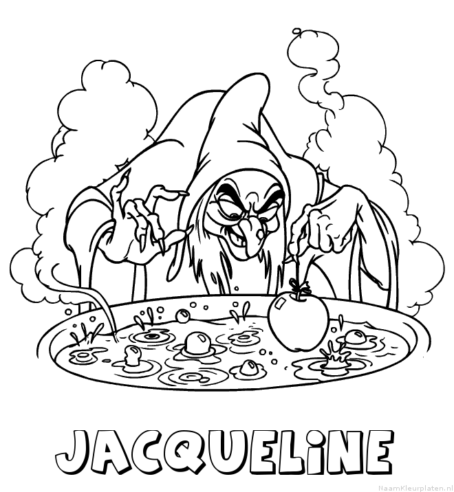 Jacqueline heks kleurplaat