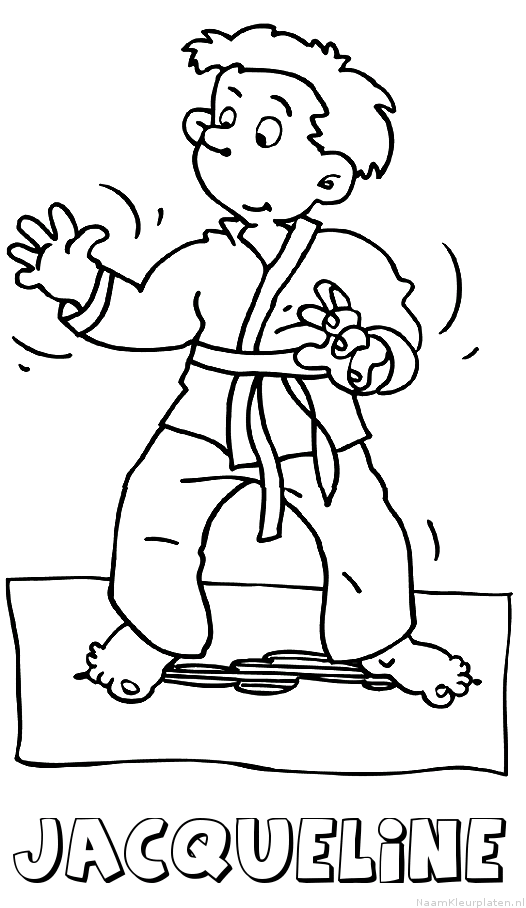 Jacqueline judo kleurplaat