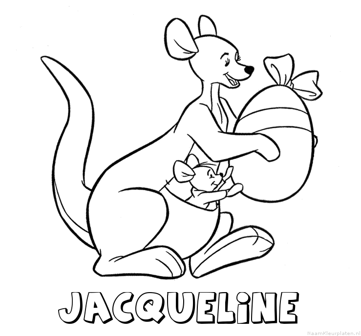 Jacqueline kangoeroe kleurplaat