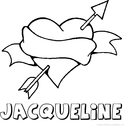 Jacqueline liefde kleurplaat