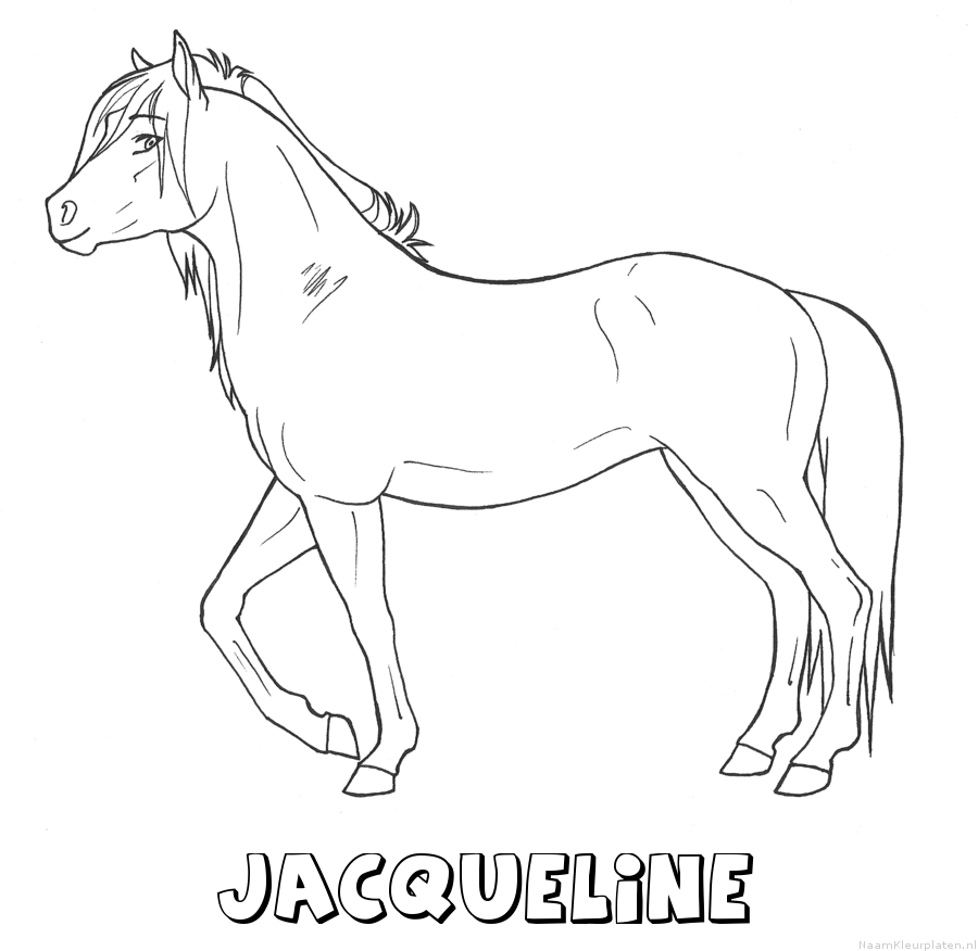 Jacqueline paard kleurplaat