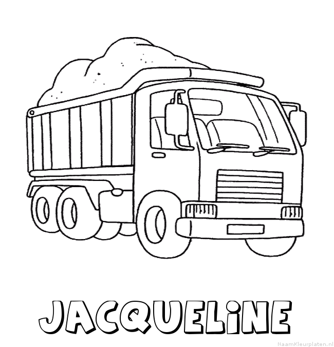 Jacqueline vrachtwagen kleurplaat