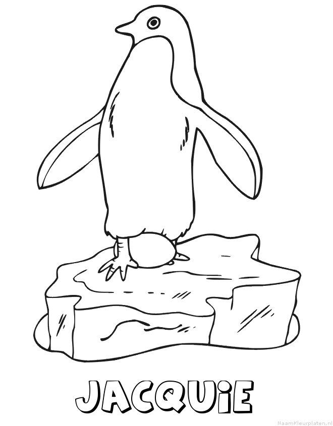 Jacquie pinguin kleurplaat