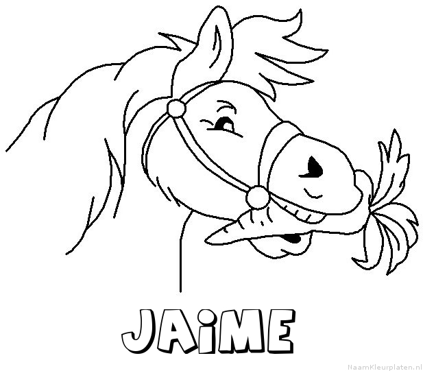 Jaime paard van sinterklaas kleurplaat