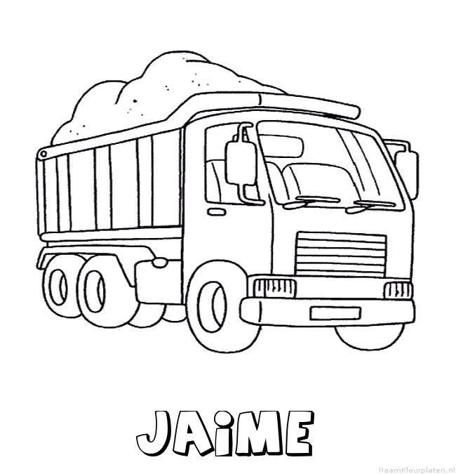 Jaime vrachtwagen kleurplaat