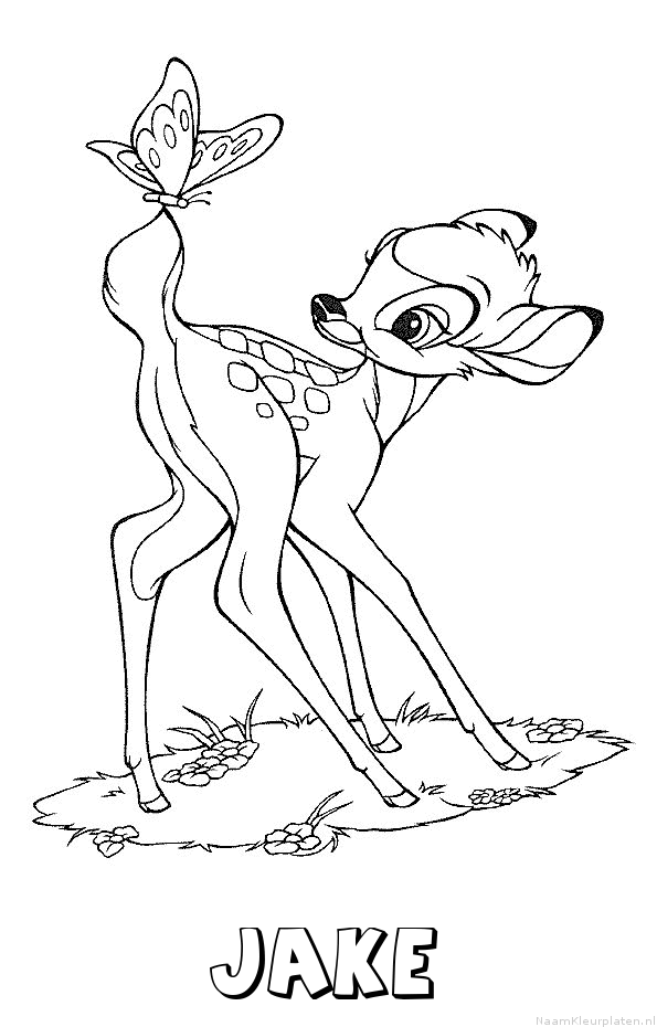 Jake bambi kleurplaat