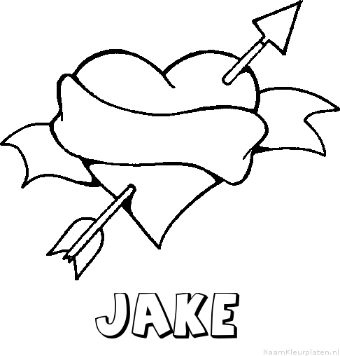 Jake liefde kleurplaat