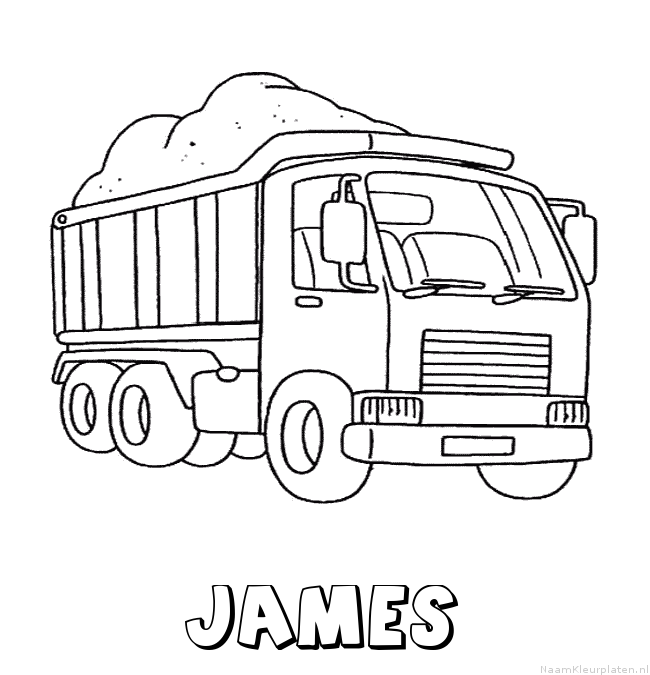 James vrachtwagen kleurplaat
