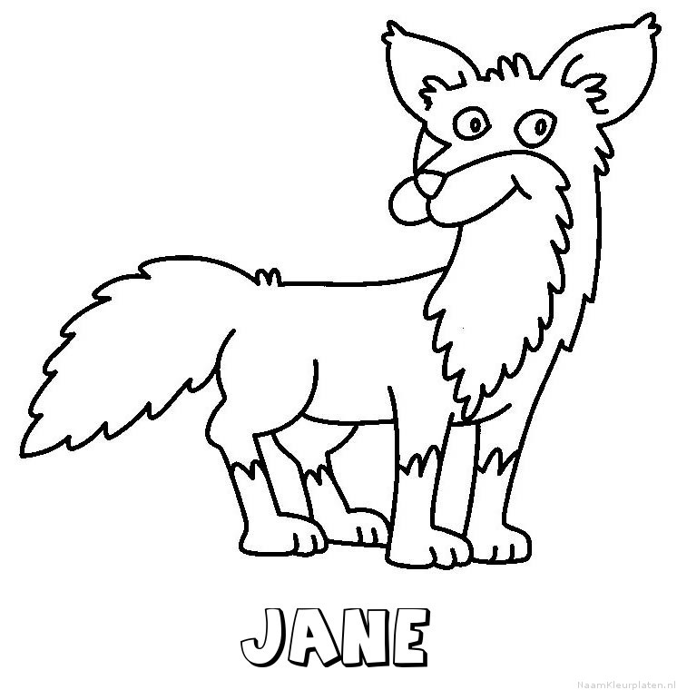 Jane vos kleurplaat