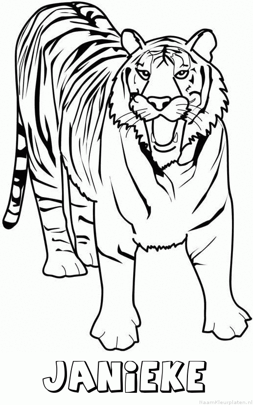 Janieke tijger 2 kleurplaat