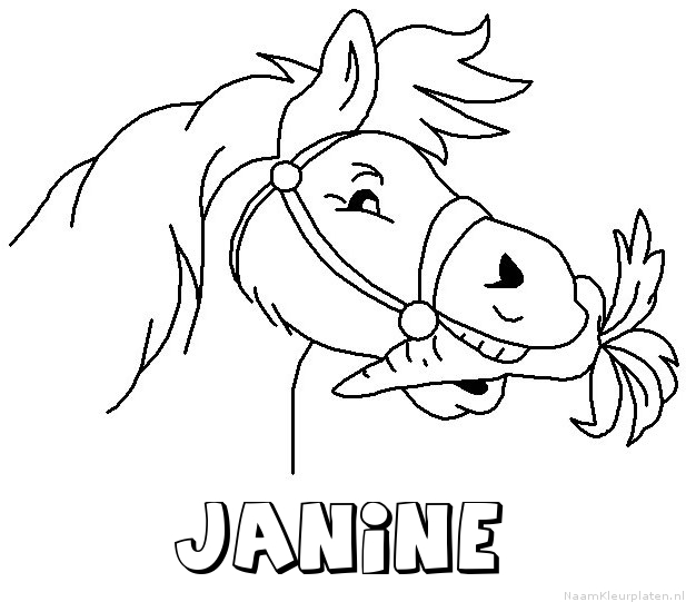 Janine paard van sinterklaas kleurplaat