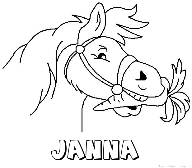 Janna paard van sinterklaas kleurplaat