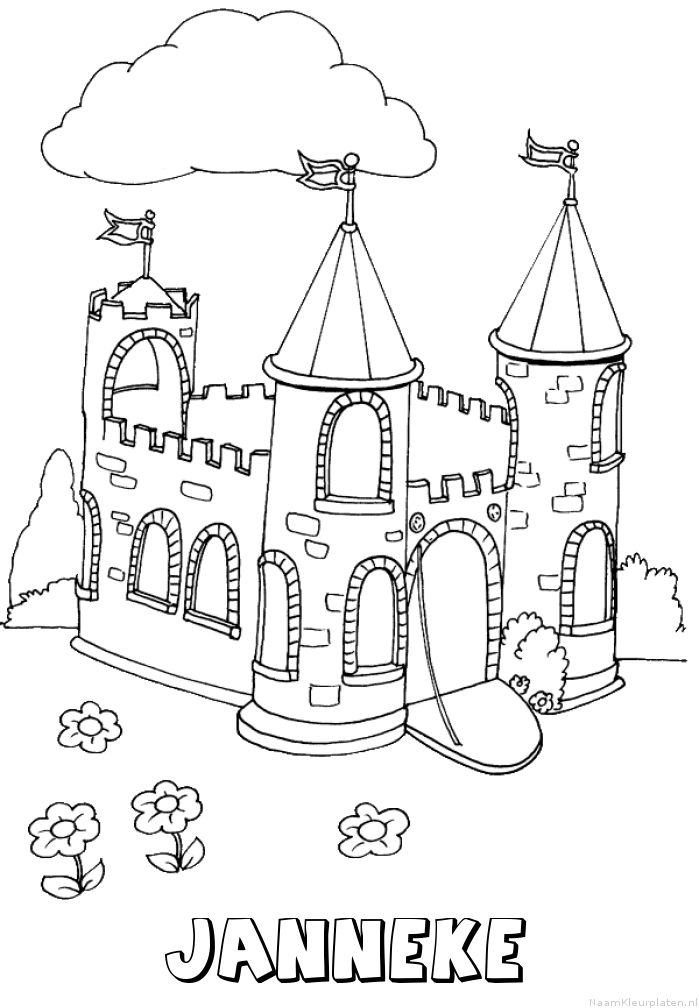 Janneke kasteel kleurplaat