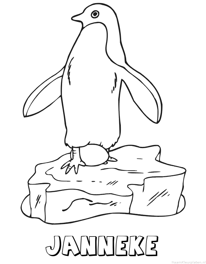 Janneke pinguin kleurplaat