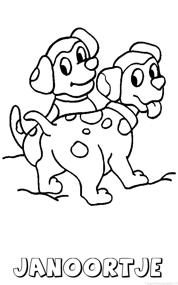 Janoortje hond puppies kleurplaat