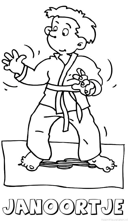 Janoortje judo kleurplaat