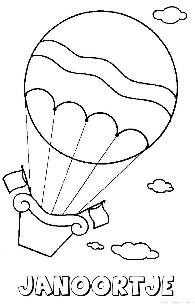 Janoortje luchtballon kleurplaat