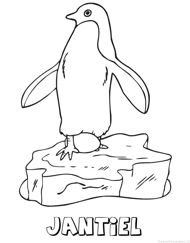Jantiel pinguin kleurplaat