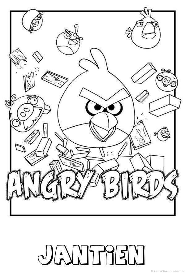 Jantien angry birds kleurplaat