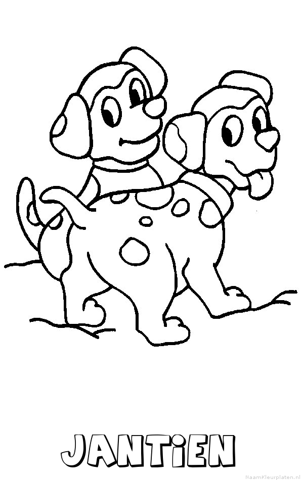 Jantien hond puppies kleurplaat