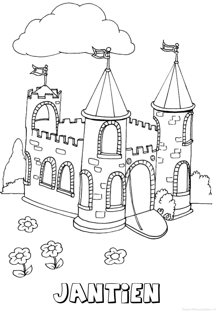 Jantien kasteel kleurplaat