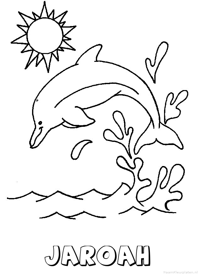 Jaroah dolfijn kleurplaat
