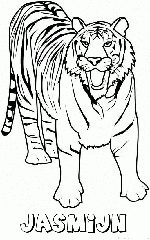Jasmijn tijger 2 kleurplaat