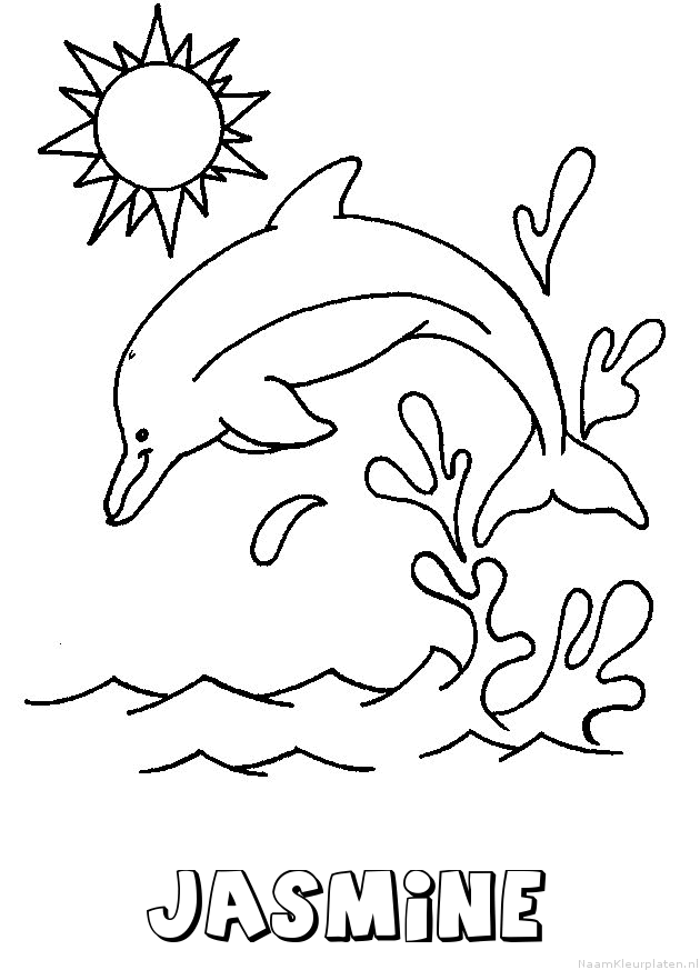 Jasmine dolfijn kleurplaat