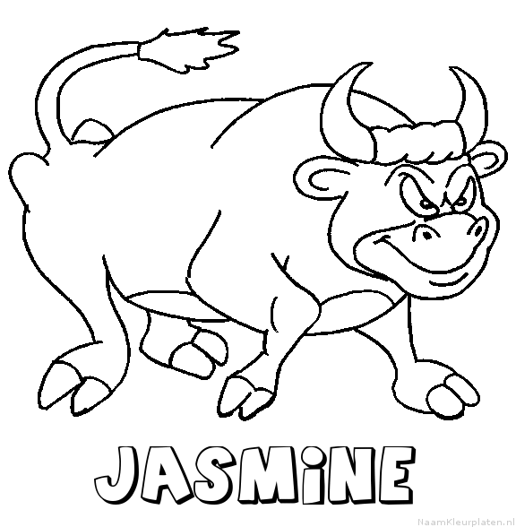 Jasmine stier kleurplaat