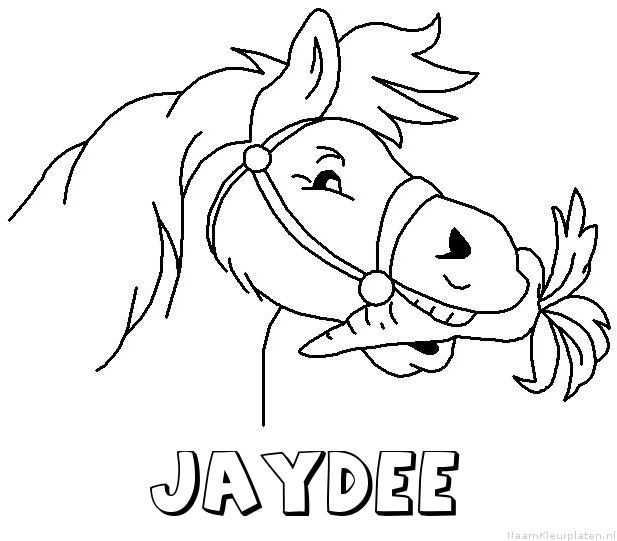 Jaydee paard van sinterklaas kleurplaat
