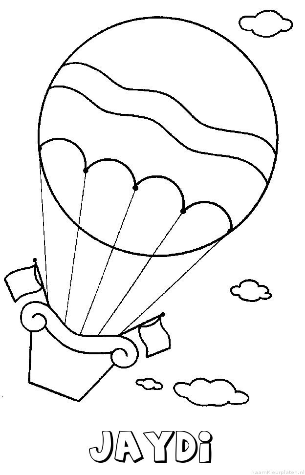 Jaydi luchtballon kleurplaat