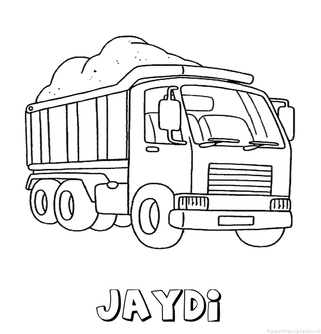 Jaydi vrachtwagen kleurplaat