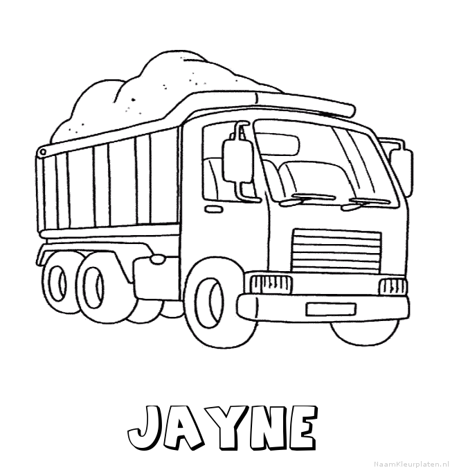 Jayne vrachtwagen kleurplaat