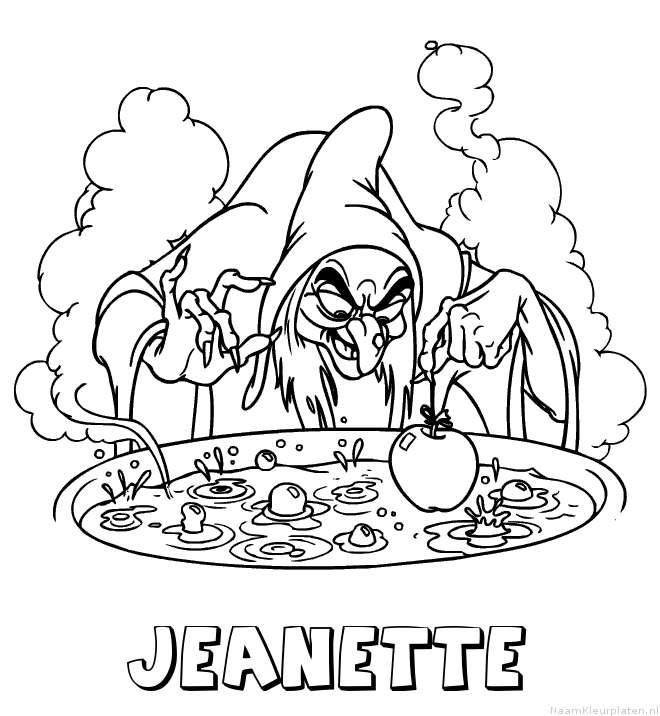 Jeanette heks kleurplaat